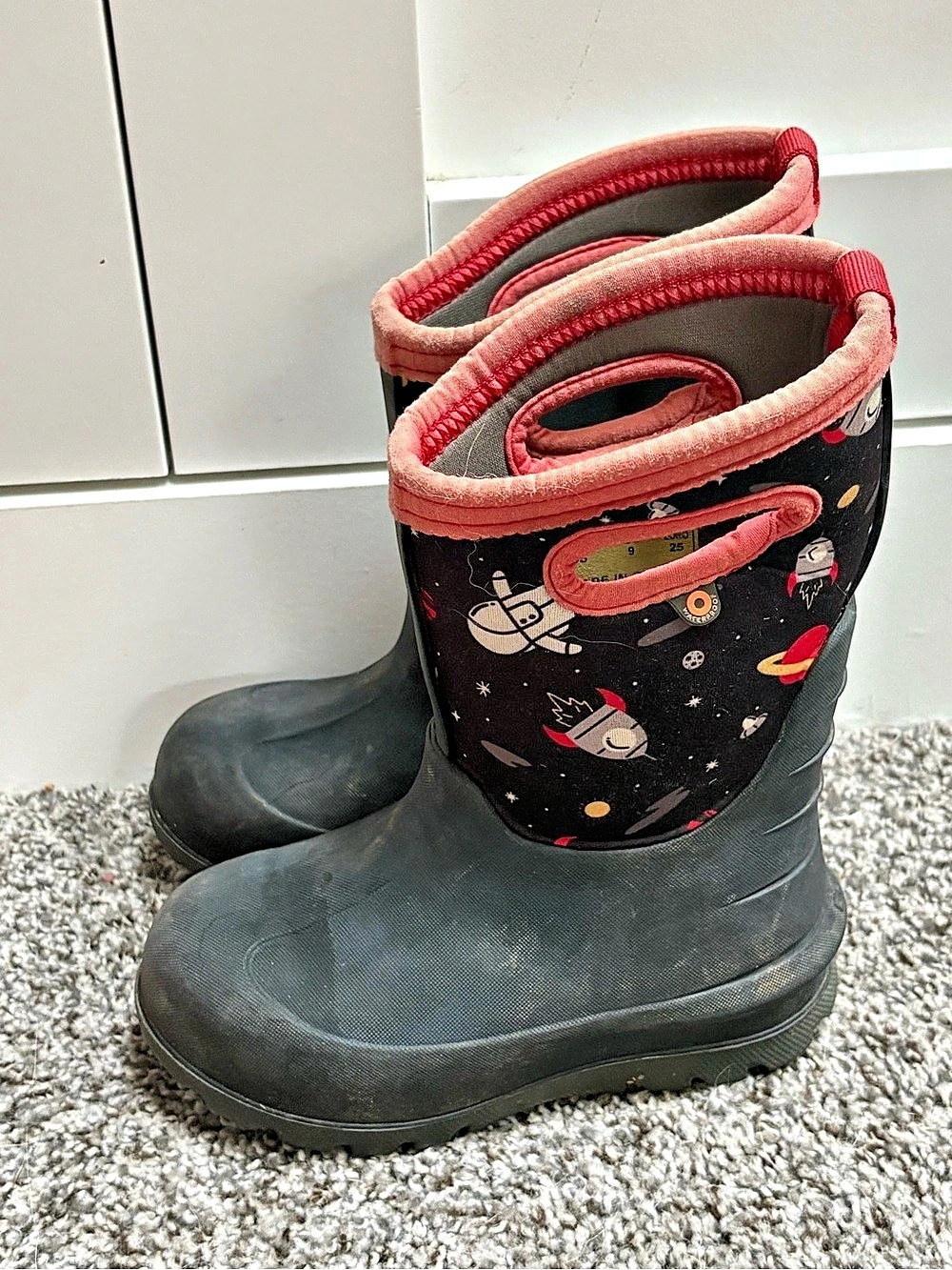 BOGS Neoprene Classic Space Kids Snow/Rainboots US 9c